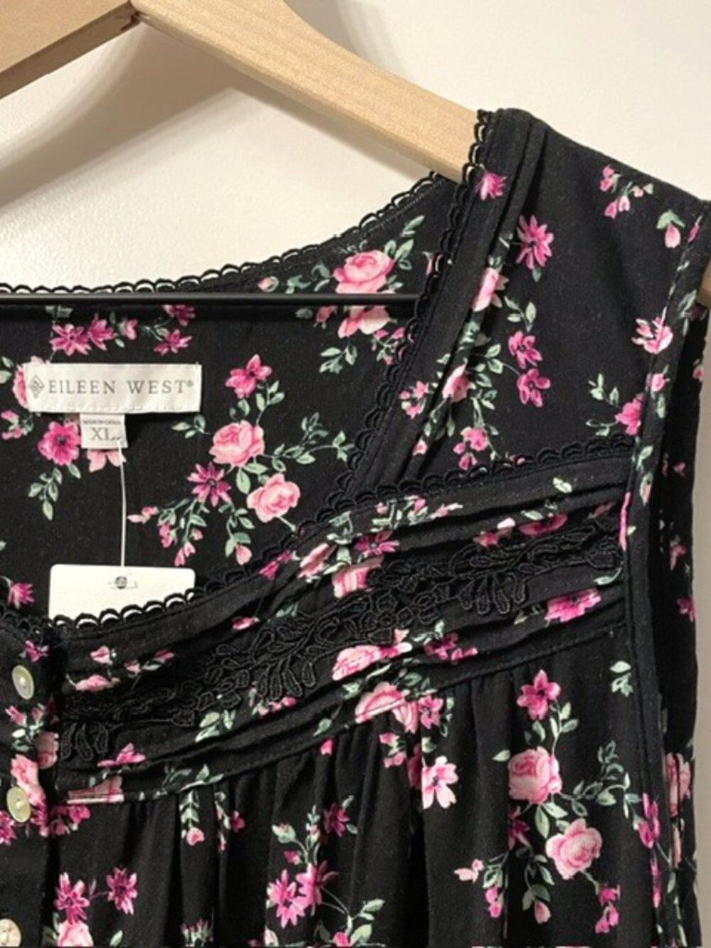 NWT Eileen West Moonlit Posy Modal Chemise Floral Nightgown Winter Bouquet XL - Picture 7 of 16